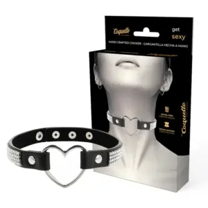 Coquette Chic Desire - Choker de Cuero Vegano con Corazón