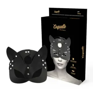 Coquette Chic Desire - Máscara de Cuero Vegano con Orejas de Conejo