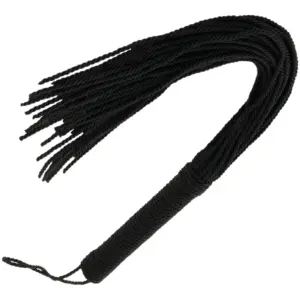 DARKNESS - BLACK BONDAGE WHIP 50CM Elegante y Profesional