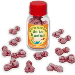 DIABLO PICANTE - 12 PENIS-SHAPED ILLUSION CANDIES STRAWBERRY/CHERRY - vista principal