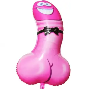 DIABLO PICANTE - Globo Helio en Forma de Pene Rosa Divertido