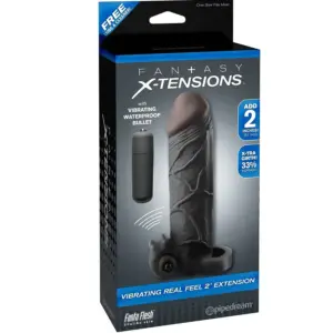 Fantasy X-Tensions Vibrating Real Feel 2 Extension Black