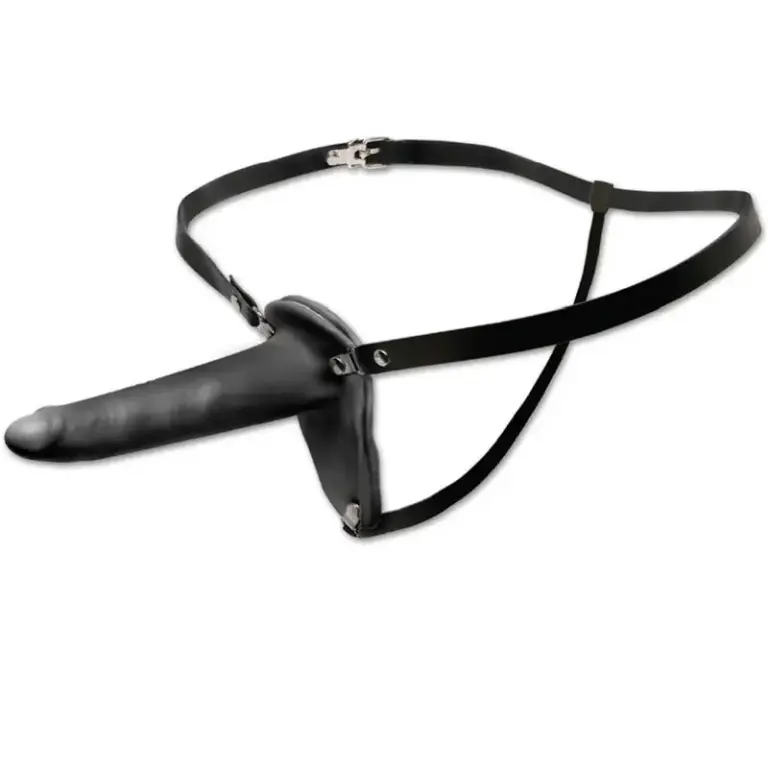 FETISH FANTASY - Leather Strap-On Premium para Principiantes