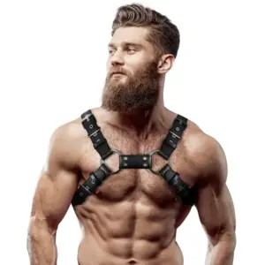 Fetish - Arnes Bulldog Ajustable Eco-Leather para Hombres - vista principal