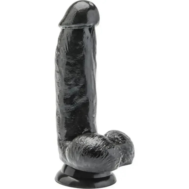 Get Real - Dildo 12 cm Realista con Bolas Negro