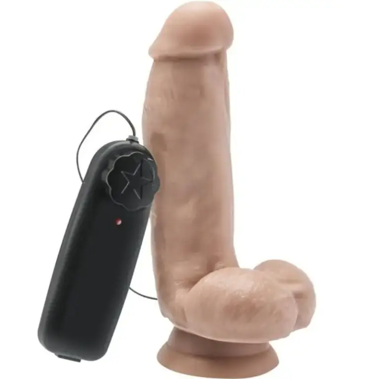 GET REAL - DILDO 12 CM VIBRADOR ORIGINAL CON PELOTAS