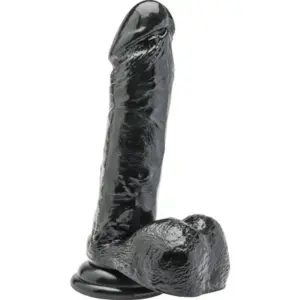 GET REAL - DILDO 18 CM REALISTA CON TESTÍCULOS NEGRO - vista principal