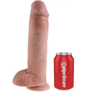KING COCK - 11 Dildo Flesh con Testículos 28 cm Realista