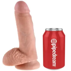 KING COCK - Dildo realista con ventosa y testículos 17,8 cm