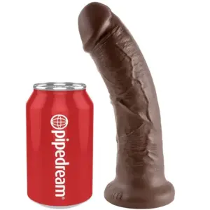 KING COCK - 8 Dildo Brown 20.3 cm realista y potente succión
