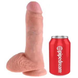KING COCK - Dildo realista con succión y testículos 20.3 cm