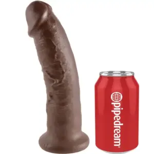 KING COCK - Dildo realista marrón de 22.9 cm con ventosa potente