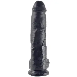 KING COCK - DILDO BLACK WITH BALLS 25.4 CM | Original y Realista