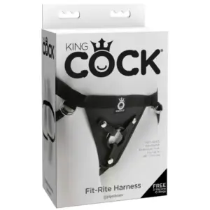 King Cock - Fit Rite Harness: arnés realista y ajustable para strap-on