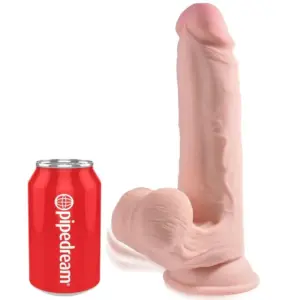 KING COCK - PLUS 3D DILDO SWINGING BALLS 20.3 CM realista y versátil