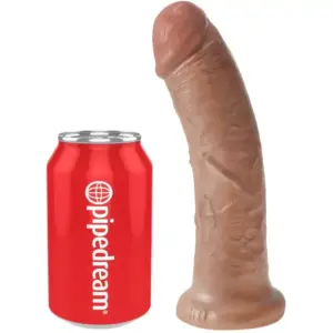KING COCK Realistic Penis 19.5 cm Caramel, dildo realista seguro