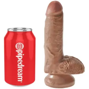 King Cock Realistic Penis con Testículos 13.2 cm Caramelo