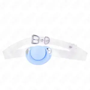 KINK - Gag Silicona Azul Ajustable para BDSM y Placer