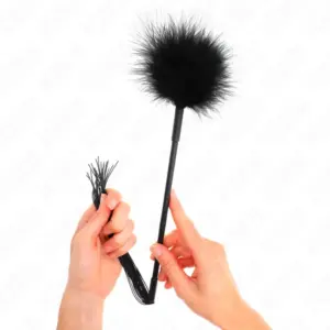 KINK - Silicona Whip con Plumas para Tickle Profesional 47 cm