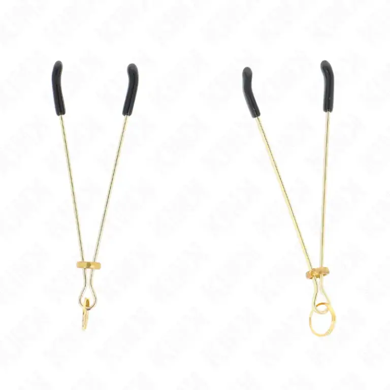 KINK - Clamps de Pezón Finos Dorados Premium 7 cm - vista principal