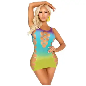 LEG AVENUE - Mini Dress Seamless con Aberturas Ocean | Original y Sexy