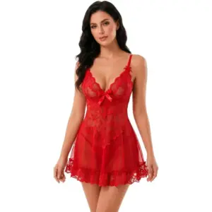 LIVCO CORSETTI FASHION - Nuit Set T-Shirt + Red Panty Elegante