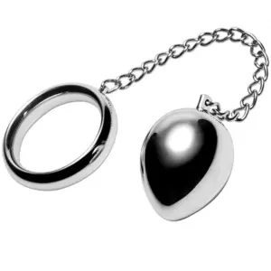 Metal Hard - Cock Ring 45mm con Cadena y Bola de Metal