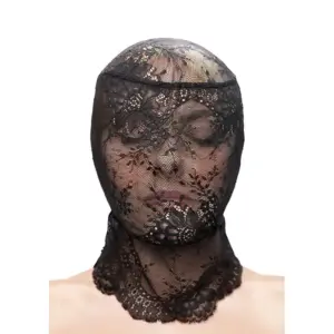 NS NOVELTIES - Fetish & Fashion Lace Hood Original Black