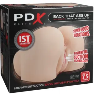 PDX ELITE - Masturbador Vibrador Realista con Succión y Anus