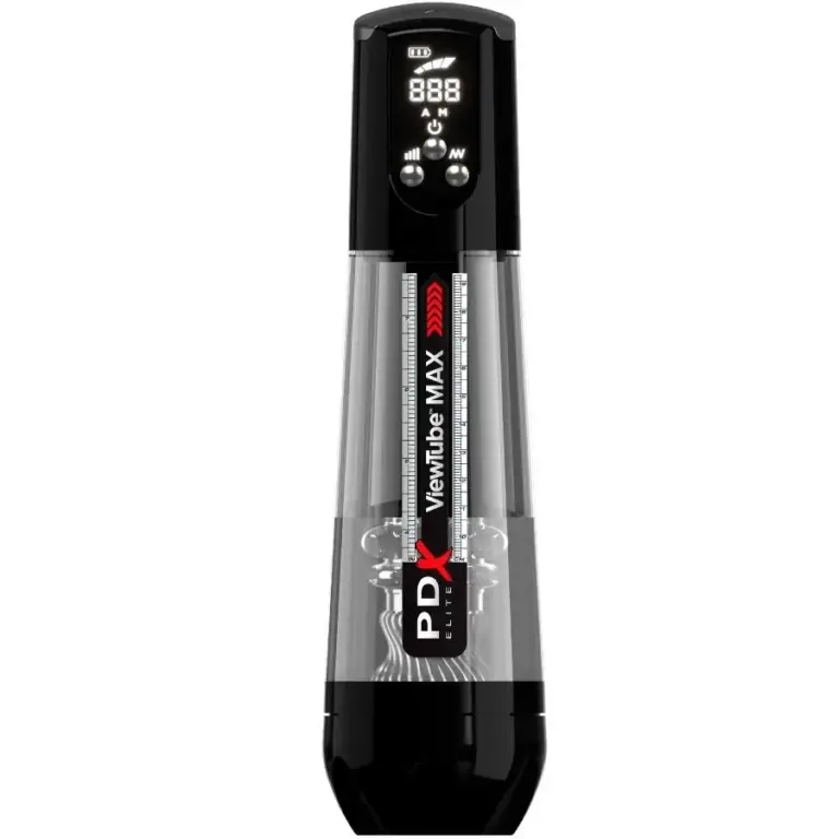 PDX ELITE ViewTube Max View: Masturbador automático con succión transparente