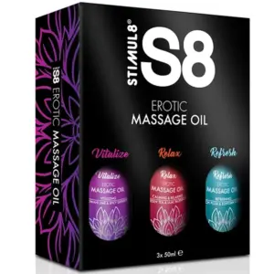 STIMUL8 - Aceite de Masaje S8 Premium 3 x 50 ml