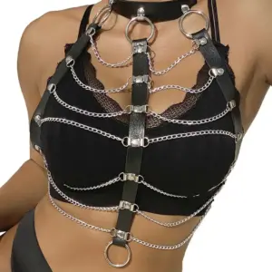 SUBBLIME - Chest Harness Leather Chains Premium One Size - vista principal