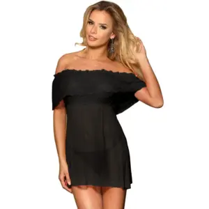 SUBBLIME - Vestido corto sensual + thong negro S/M - vista principal