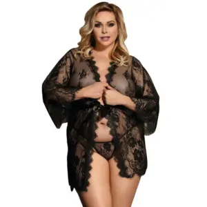 SUBBLIME - Queen Plus Peignoir Sexy Floral Exclusivo - vista principal