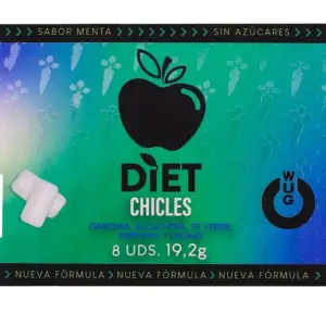 WUG DIET - Goma de Menta Funcional Sin Azúcar