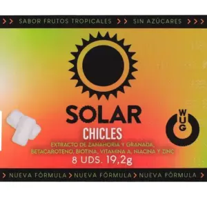 WUG SOLAR - Goma Vitaminas y Zinc Tropical para Relax