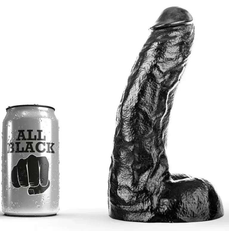 All Black | Dildo de 25,5 cm con base