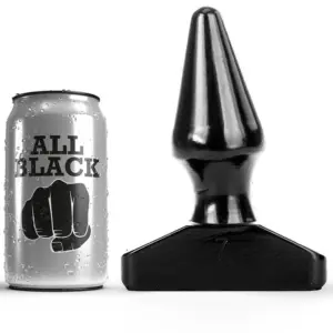ALL BLACK - Plug Anal Premium 16 cm para Placer Intenso