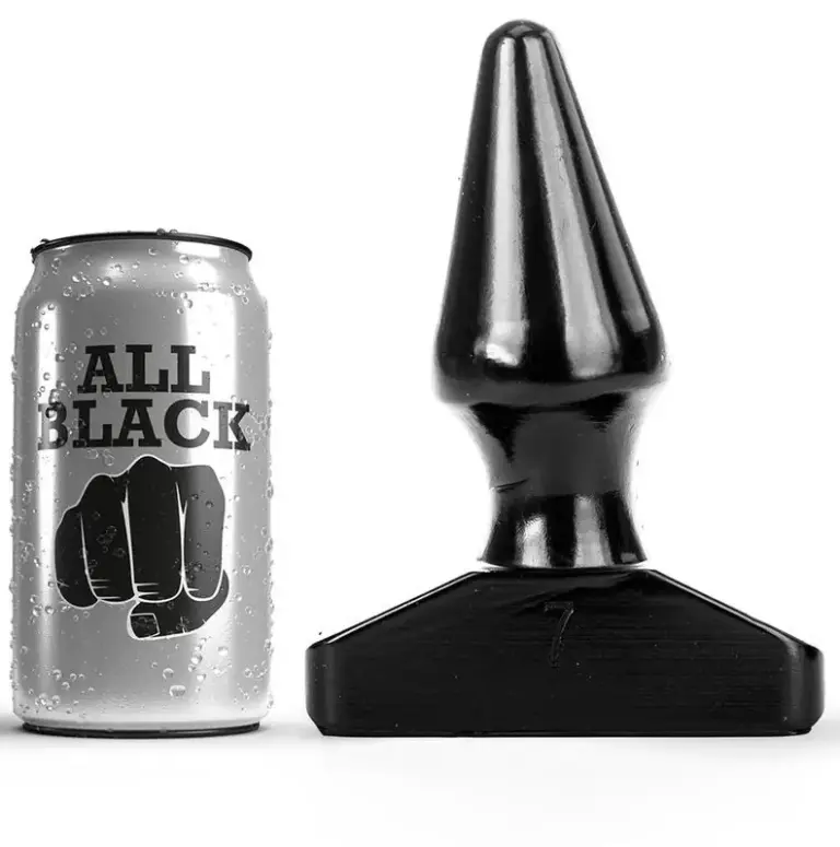 ALL BLACK - Plug Anal Premium 16 cm para Placer Intenso
