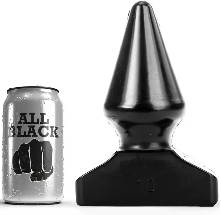 ALL BLACK - Plug Anal Profesional 20.5 cm para Placer Único