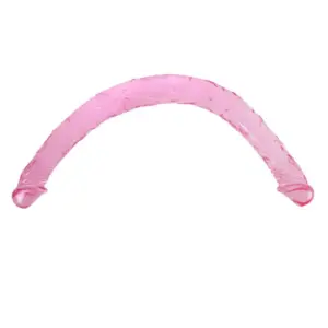 BAILE - Pink Double Dong 44.5 cm Flexible para Doble Placer