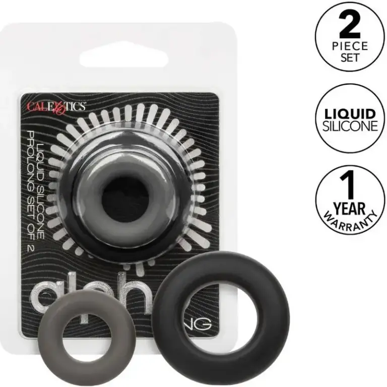 CALEXOTICS - Anillos Pene Premium de Silicona Líquida - Set de 2