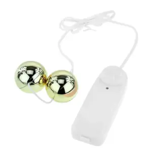 BAILE - Golden Chinese Balls Vibrator: bolas chinas vibradoras multivelocidad