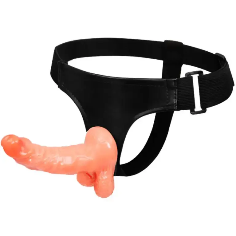 Baile: arnés con pene realista y braguitas ajustables 15,5 cm