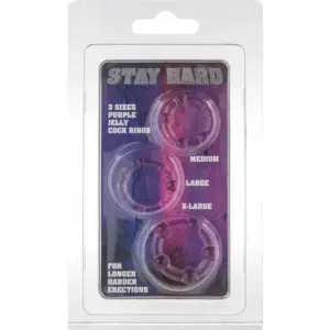 Seven Creations - Set de tres anillos para el pene en color lila