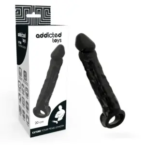Addicted Toys - Dong Extension Black: Más grosor y longitud con comodidad