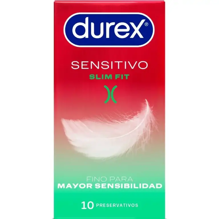 DUREX Sensitive Slim Fit 10 Unidades - Preservativos más finos y ajustados
