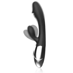 BLACK&SILVER - KALEB STIMULATING VIBE: potente vibrador rabbit recargable
