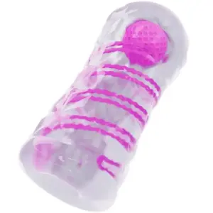 Pretty Love Fantasy Male Masturbator con espiral interna y bolas transparentes