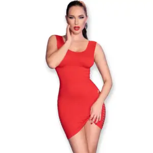 CHILIROSE CR 4622 Vestido Rojo S/M, sensual y cómodo